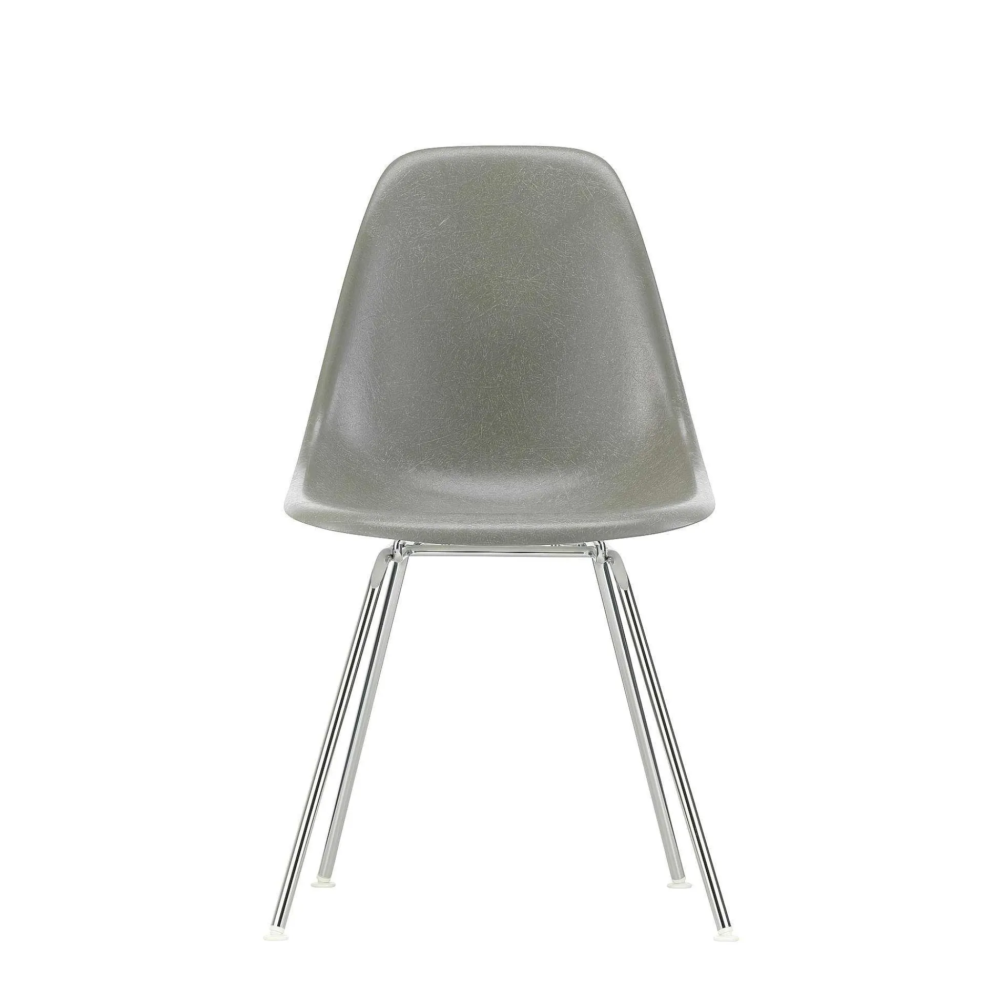 Vitra Chairs*Eames Fiberglass Side Chair Dsx | Chair | Raw Umber Chromed