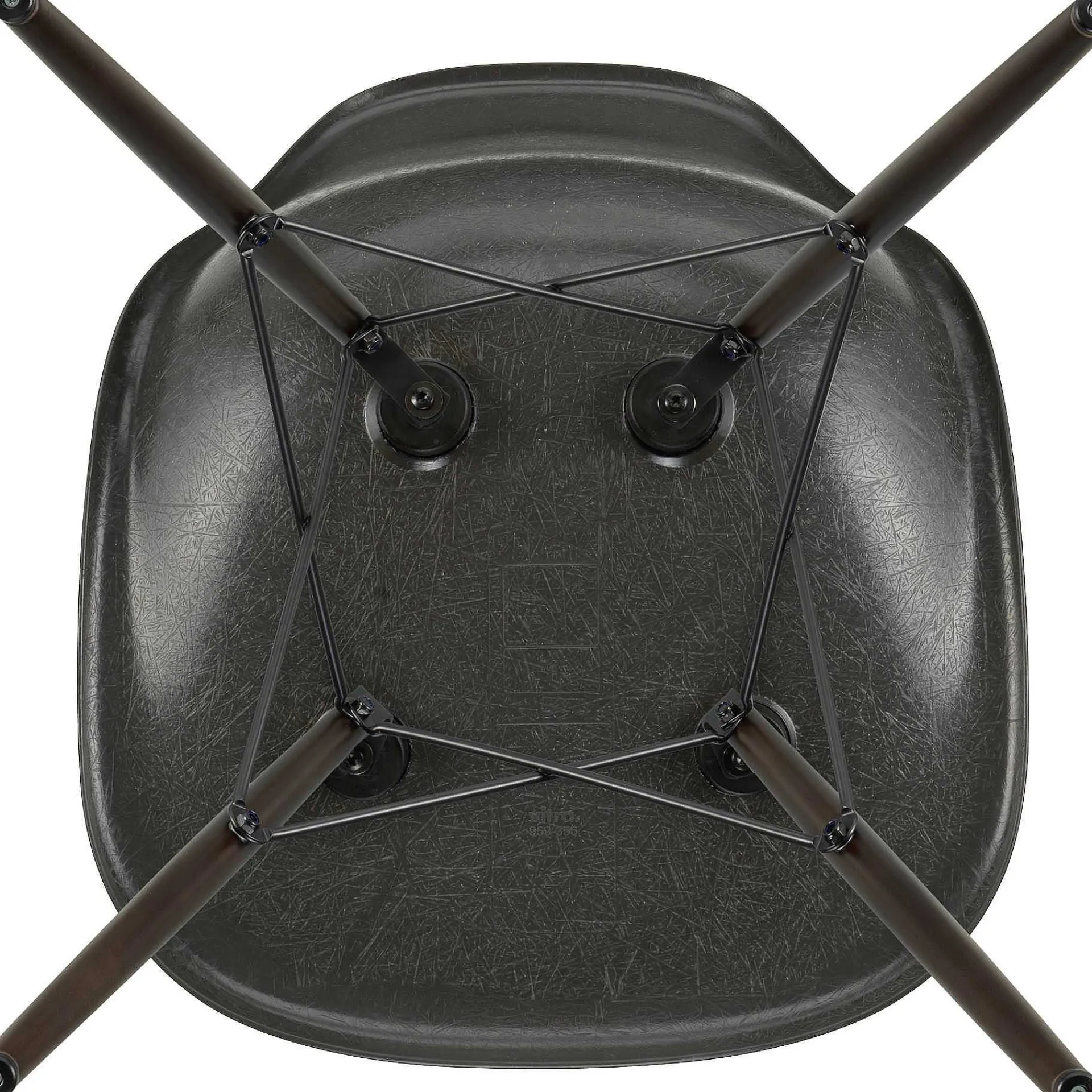 Vitra Chairs*Eames Fiberglass Side Chair Dsw | Eames Elephant Hide Grey - Dark Maple