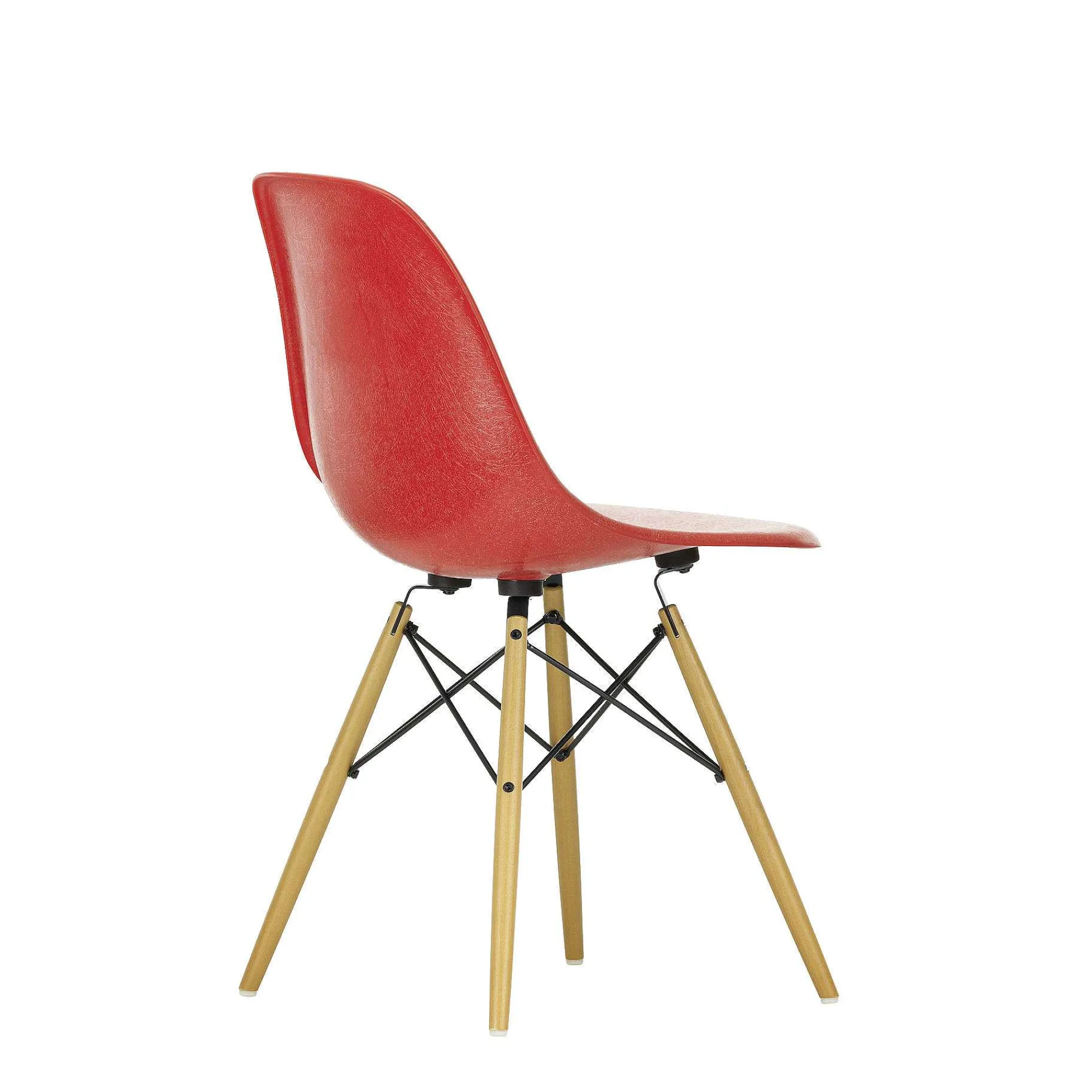 Vitra Chairs*Eames Fiberglass Side Chair Dsw | Eames Classic Red - Yellow Maple