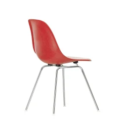 Vitra Chairs*Eames Fiberglass Side Chair Dsx | Chair | Red Chromed