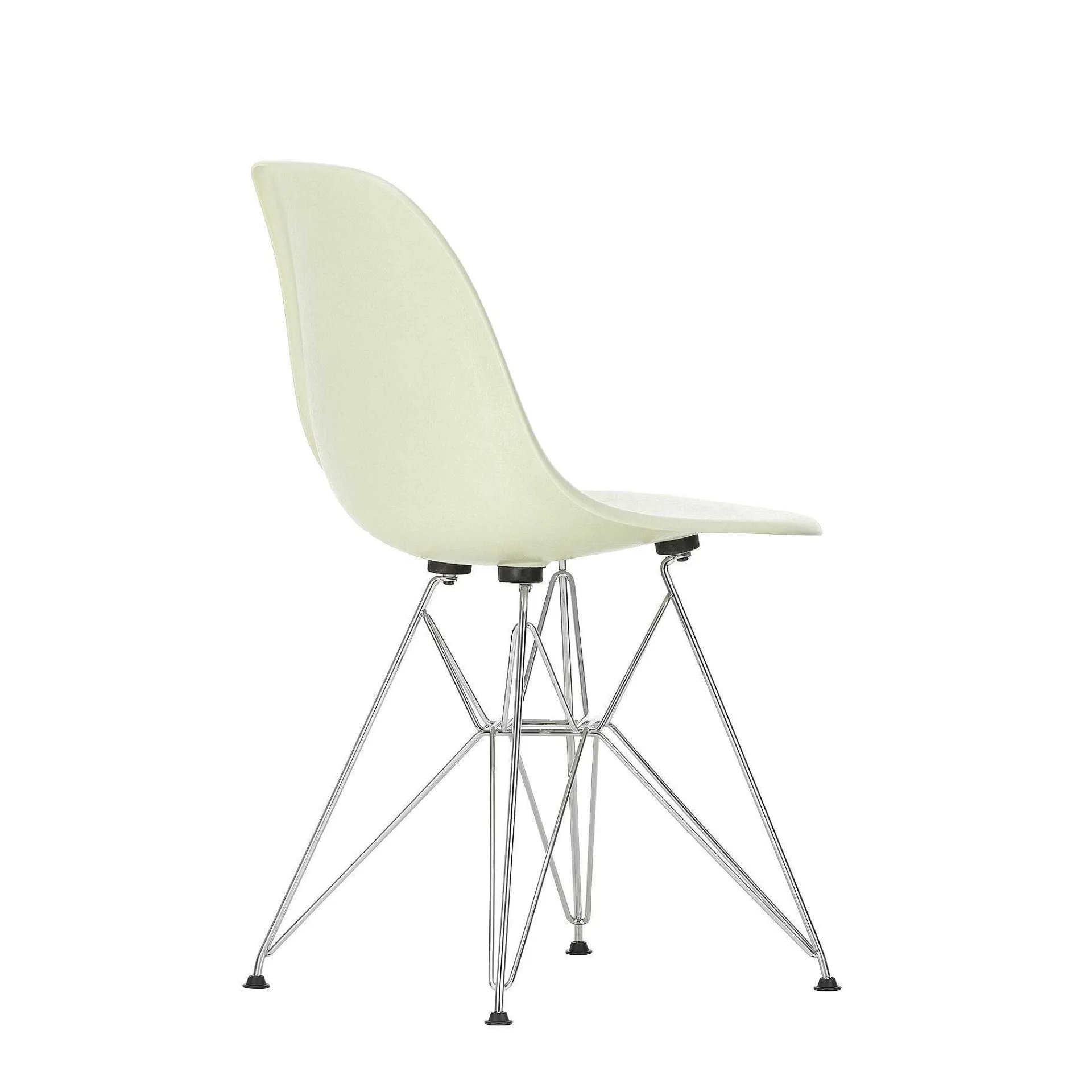 Vitra Chairs*Eames Fiberglass Side Chair Dsr - Eames Parchment - Chrome