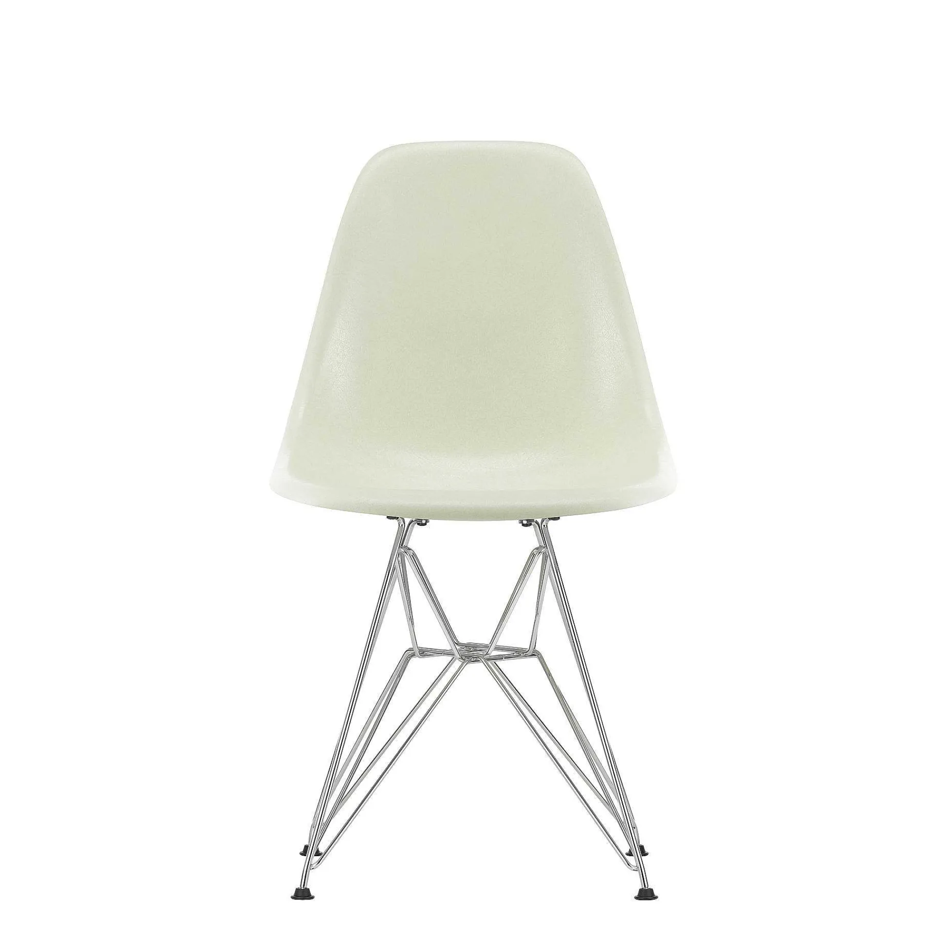 Vitra Chairs*Eames Fiberglass Side Chair Dsr - Eames Parchment - Chrome
