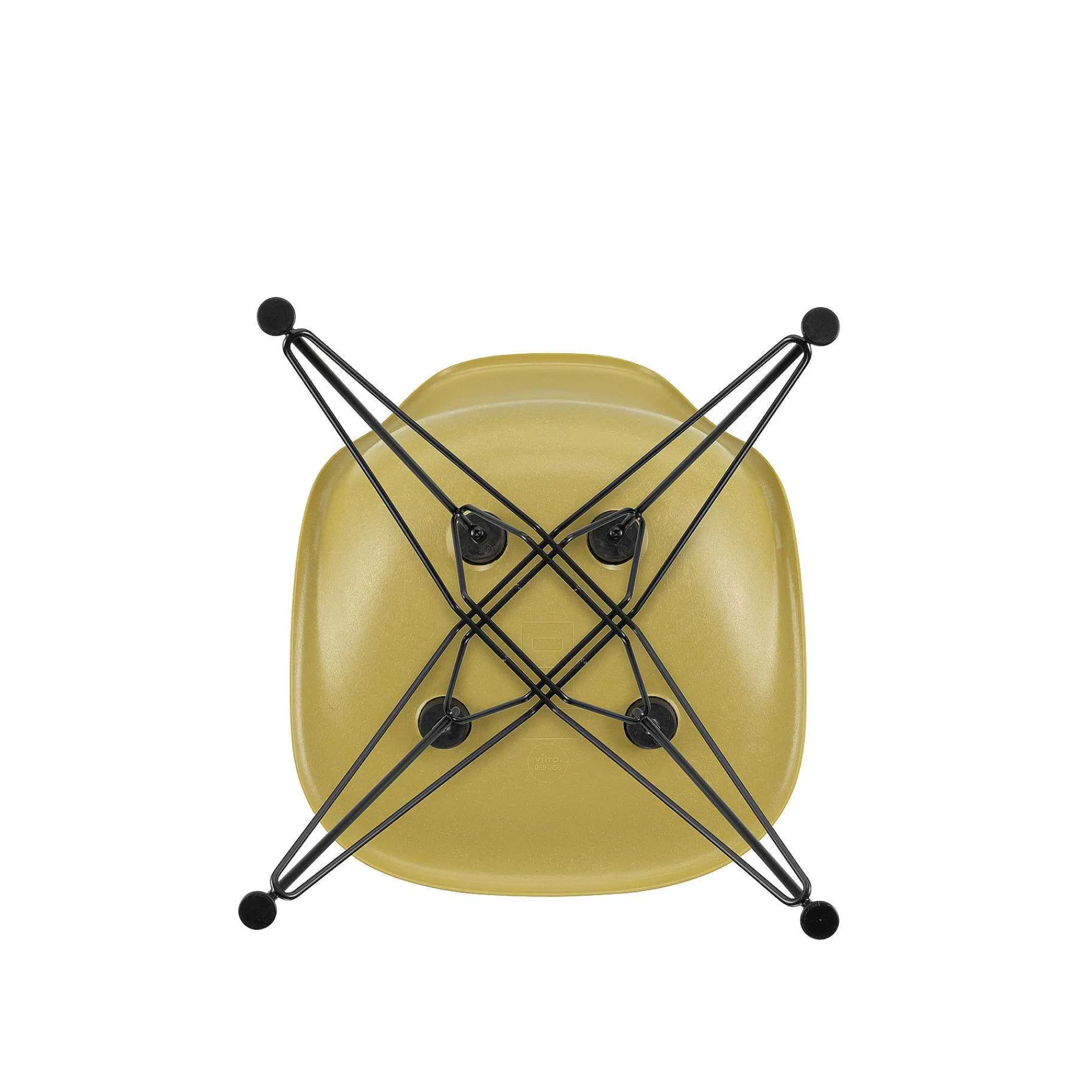 Vitra Chairs*Eames Fiberglass Side Chair Dsr | Eames Ochre Light - Black