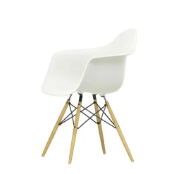 Vitra Single Armchairs*Eames Plastic Armchair Daw | White - Golden Maple