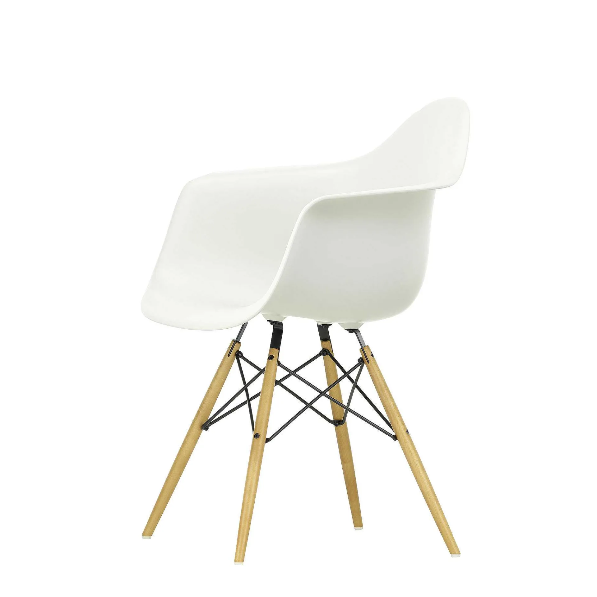 Vitra Single Armchairs*Eames Plastic Armchair Daw | White - Golden Maple