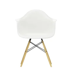 Vitra Single Armchairs*Eames Plastic Armchair Daw | White - Golden Maple