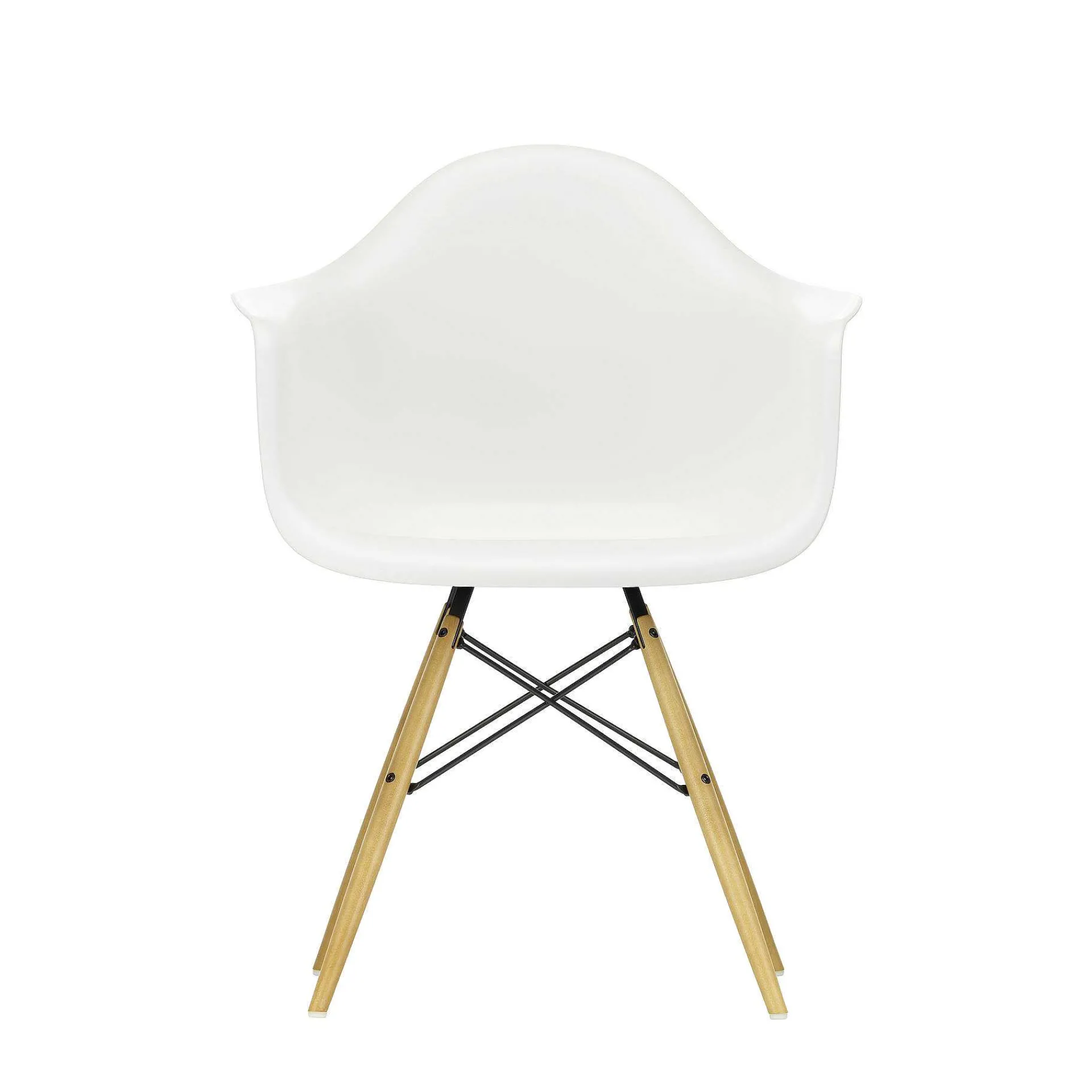Vitra Single Armchairs*Eames Plastic Armchair Daw | White - Golden Maple