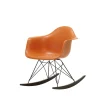 Vitra Chairs*Eames Plastic Armchair Rar | Rocking Chair | Rusty Orange - Black - Dark Maple