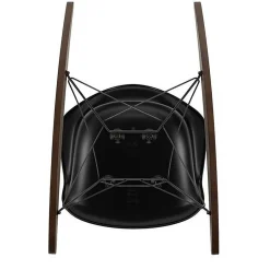 Vitra Chairs*Eames Plastic Armchair Rar | Rocking Chair | Black - Dark Maple