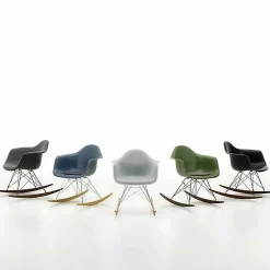 Vitra Chairs*Eames Plastic Armchair Rar | Rocking Chair | Black - Dark Maple