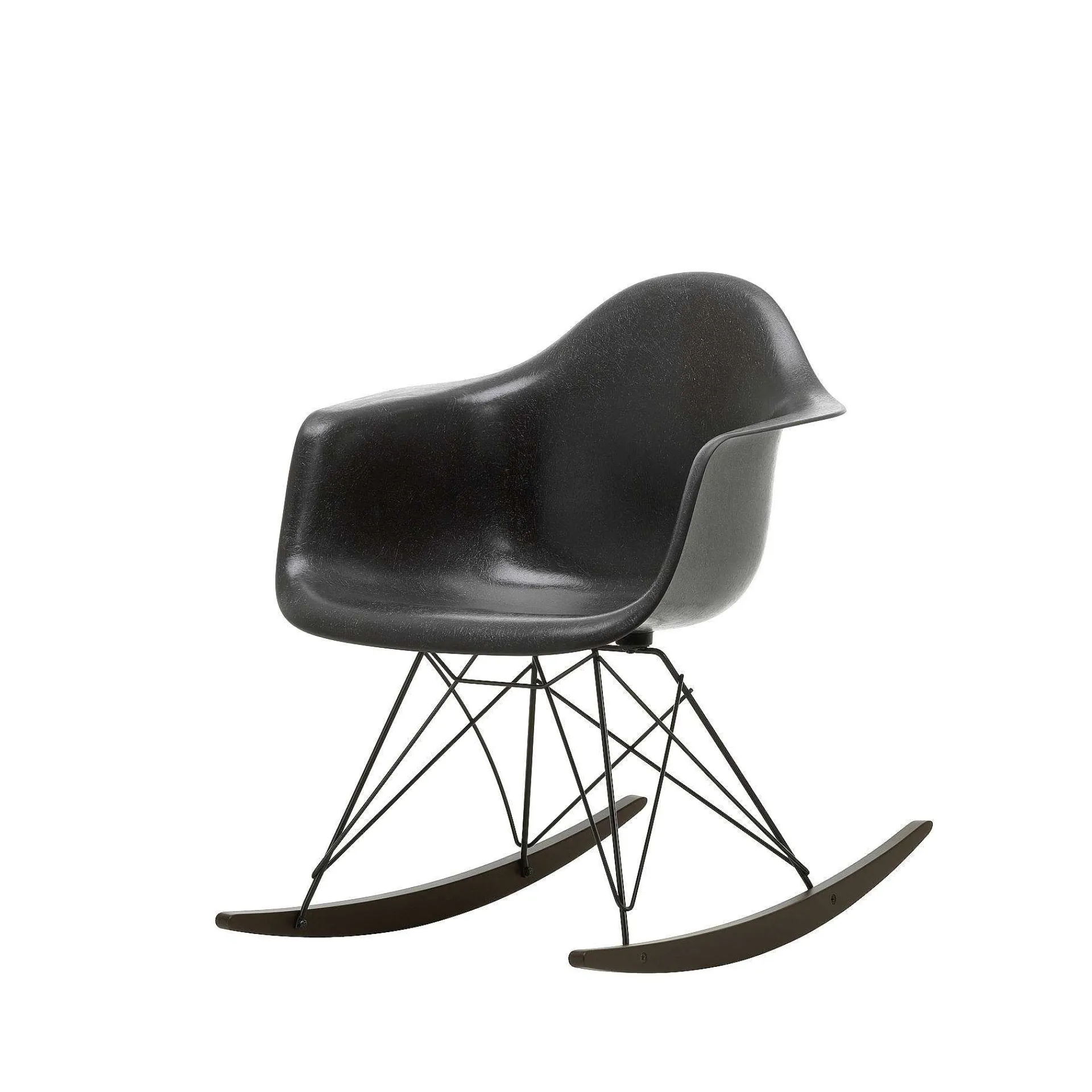 Vitra Chairs*Eames Plastic Armchair Rar | Rocking Chair | Black - Dark Maple