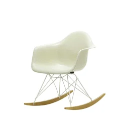 Vitra Chairs*Eames Plastic Armchair Rar | Rocking Chair | White - Golden Maple