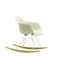 Vitra Chairs*Eames Plastic Armchair Rar | Rocking Chair | White - Golden Maple