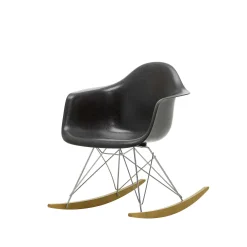 Vitra Chairs*Eames Plastic Armchair Rar - Rocking Chair | Black - Chrome - Golden Maple