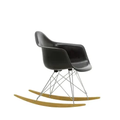 Vitra Chairs*Eames Plastic Armchair Rar - Rocking Chair | Black - Chrome - Golden Maple