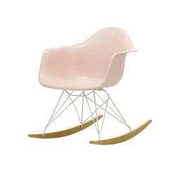 Vitra Chairs*Eames Plastic Armchair Rar | Rocking Chair | Pale Rose - White - Golden Maple