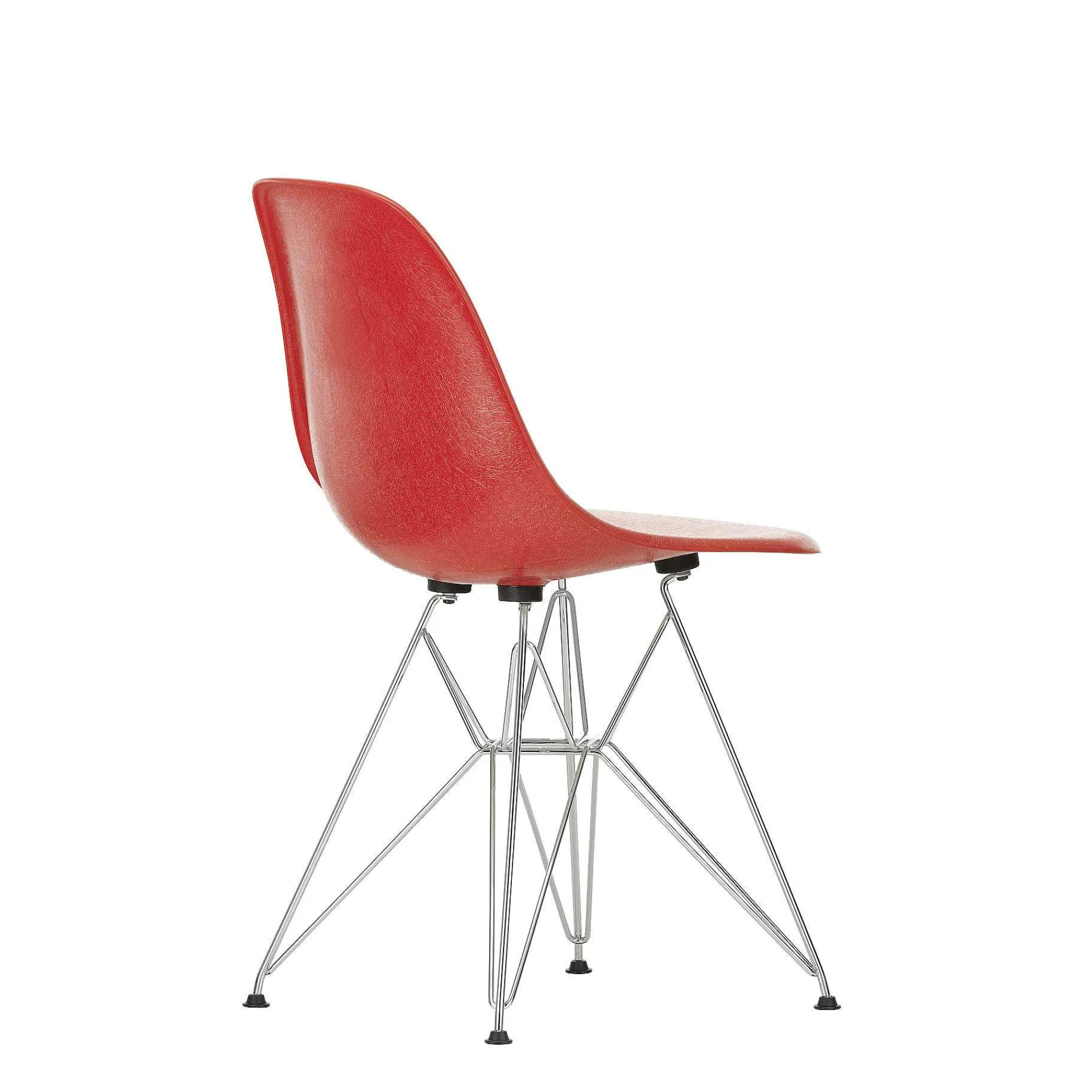 Vitra Chairs*Eames Plastic Chairs Dsr | Chrome Base - Poppy Red