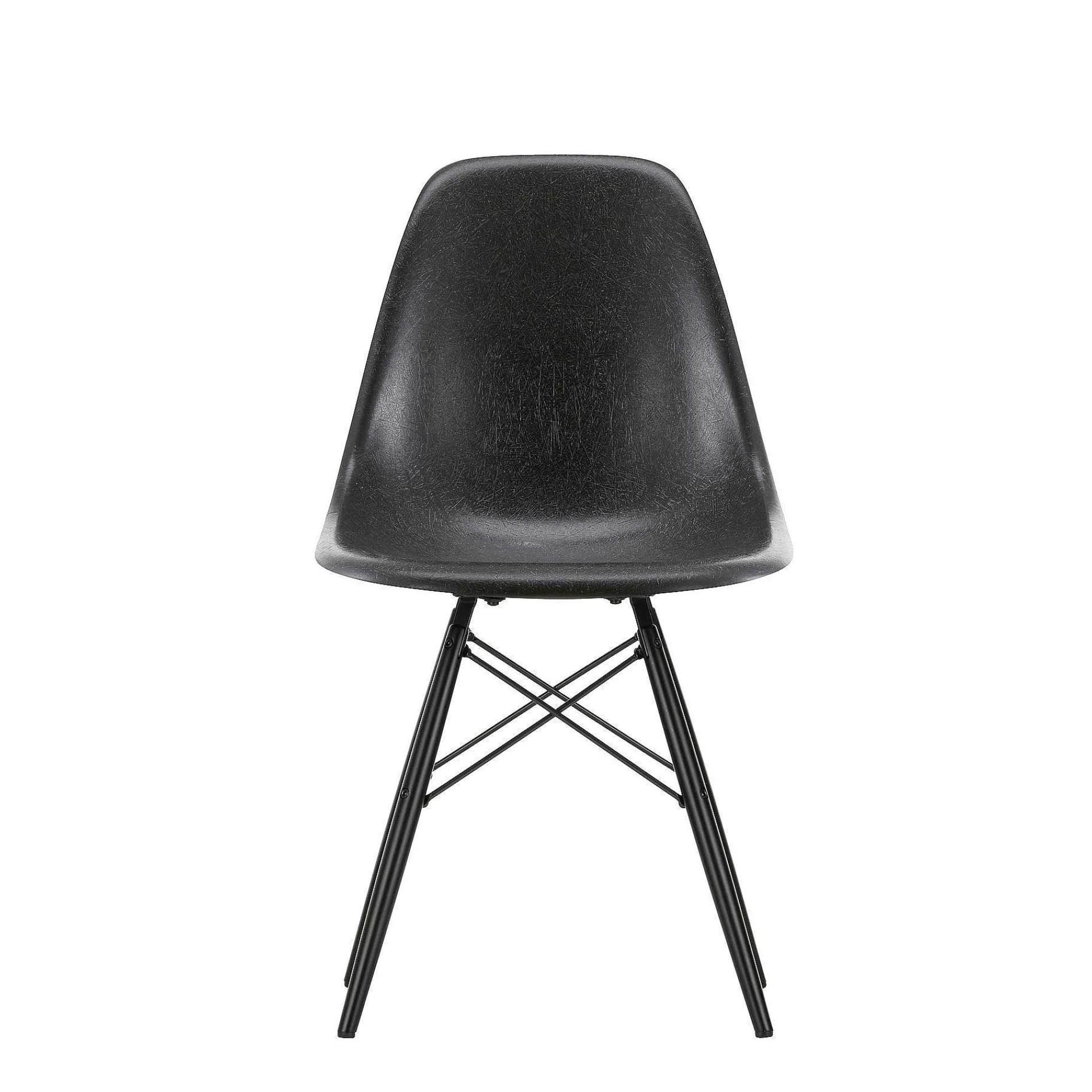 Vitra Chairs*Eames Plastic Chairs Dsw | Black Maple Base - Deep Black