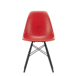 Vitra Chairs*Eames Plastic Chairs Dsw | Black Maple Base - Poppy Red