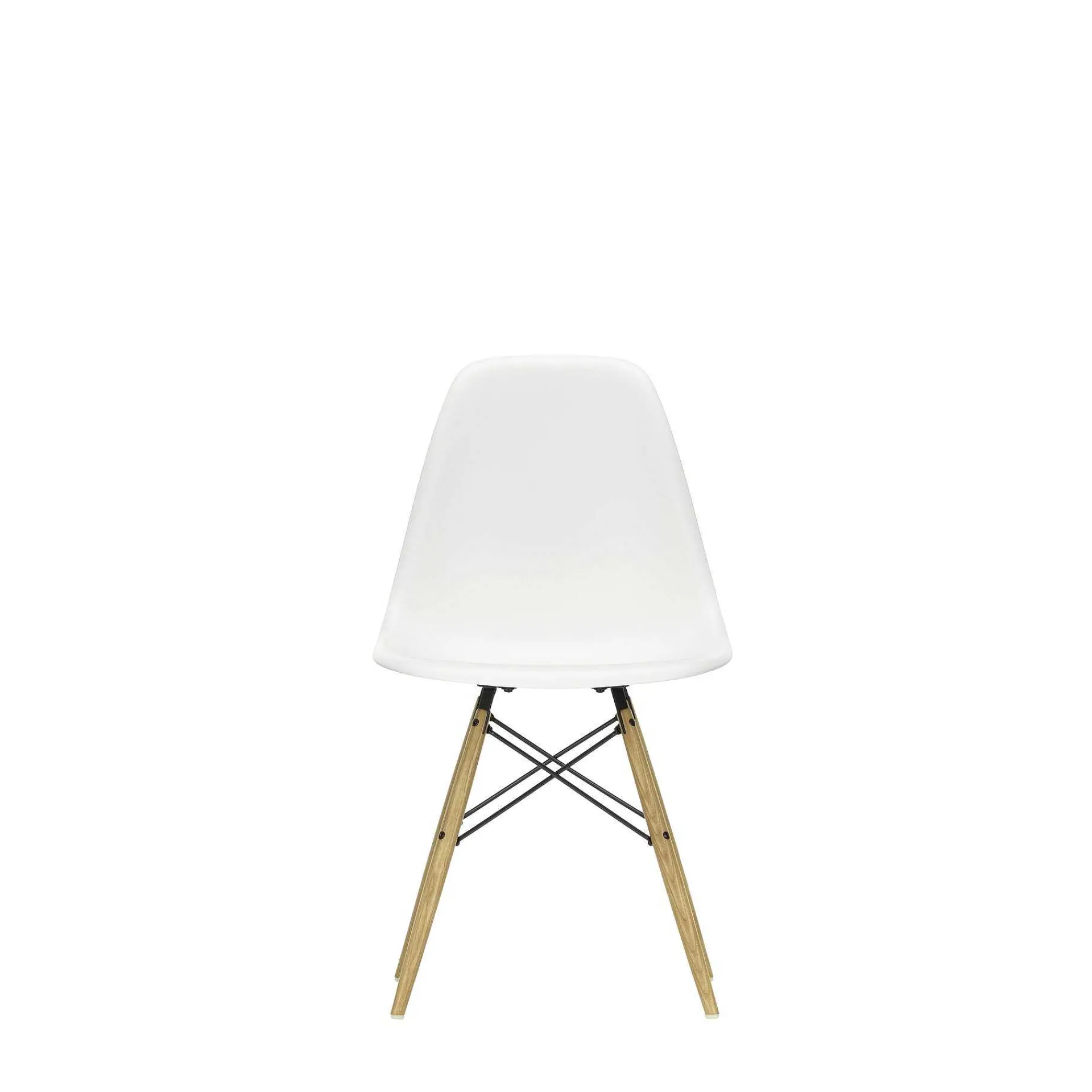 Vitra Chairs*Eames Plastic Chairs Dsw | Ash Honey Tone Base - White