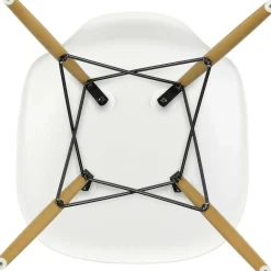 Vitra Chairs*Eames Plastic Chairs Dsw | Ash Honey Tone Base - White