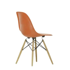 Vitra Chairs*Eames Plastic Chairs Dsw | Ash Honey Tone Base - Rusty Orange