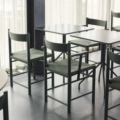 Brdr. Krüger Chairs*F Dining Chair | Green Lacquered Ash - Green Webbing Seat