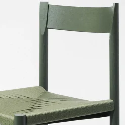 Brdr. Krüger Chairs*F Dining Chair | Green Lacquered Ash - Green Webbing Seat