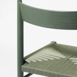 Brdr. Krüger Chairs*F Dining Chair | Green Lacquered Ash - Green Webbing Seat