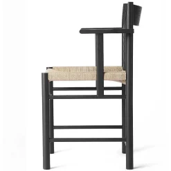 Brdr. Krüger Chairs*F Dining Chair With Armrest| Black Ash-Natural Paper Cord
