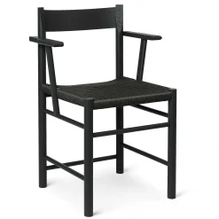 Brdr. Krüger Chairs*F Dining Chair With Armrest | Black Ash - Black Webbing Seat