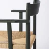 Brdr. Krüger Chairs*F Dining Chair With Armrest | Green Lacquered Ash - Natural Paper Cord Seat