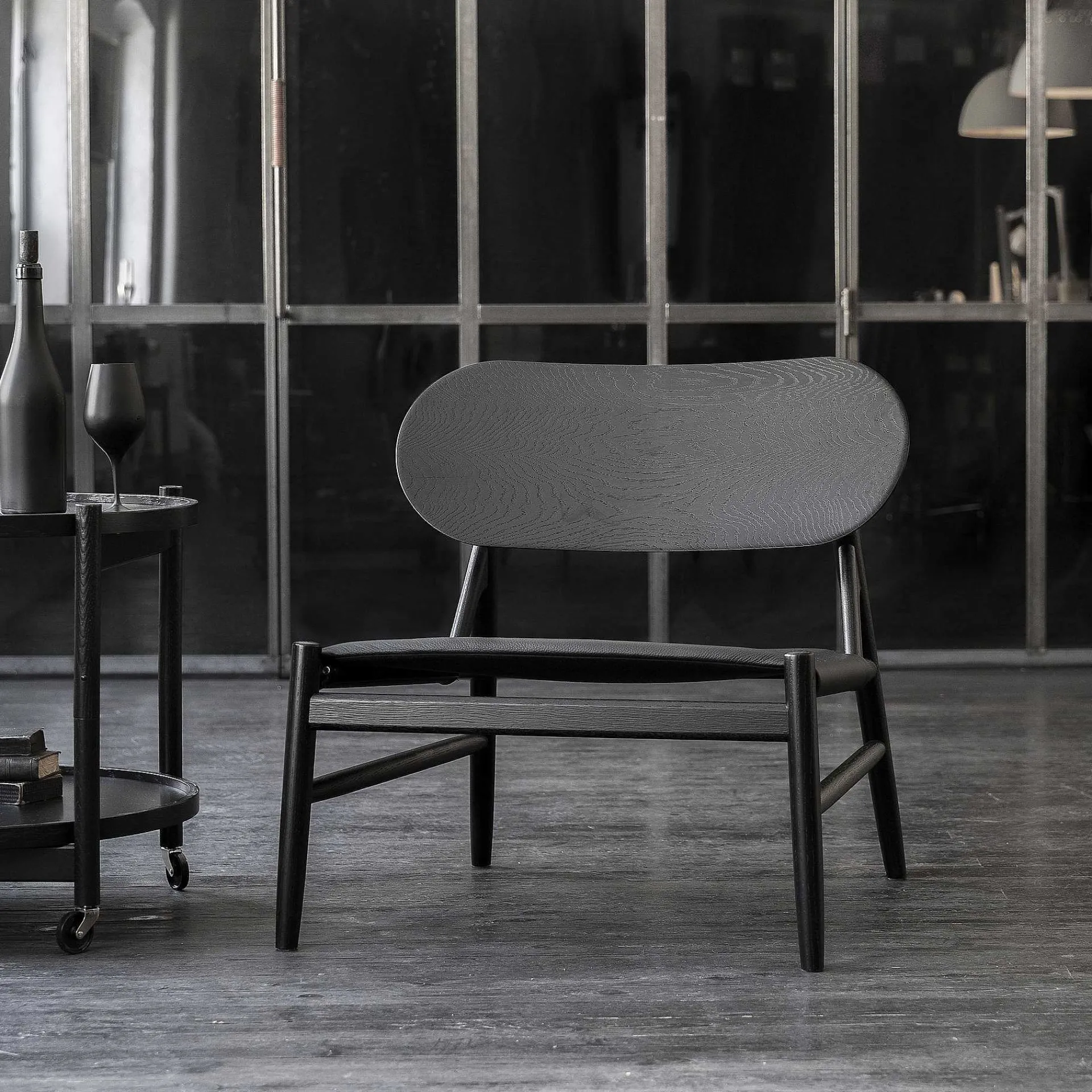 Brdr. Krüger Single Armchairs*Ferdinand Lounge Chair | Oak/Black Leather