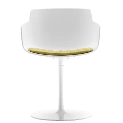 MDF Italia Chairs*Flow Slim Chair | Chair With Stem Base | White