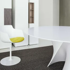 MDF Italia Chairs*Flow Slim Chair | Chair With Stem Base | White