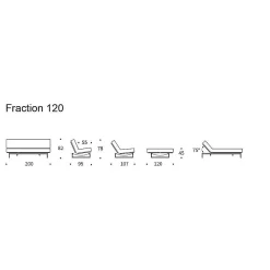Innovation Living Sofa Beds*Fraction | Sofa Bed | Soft Spring Nordic Mattress | 534 | 120-200