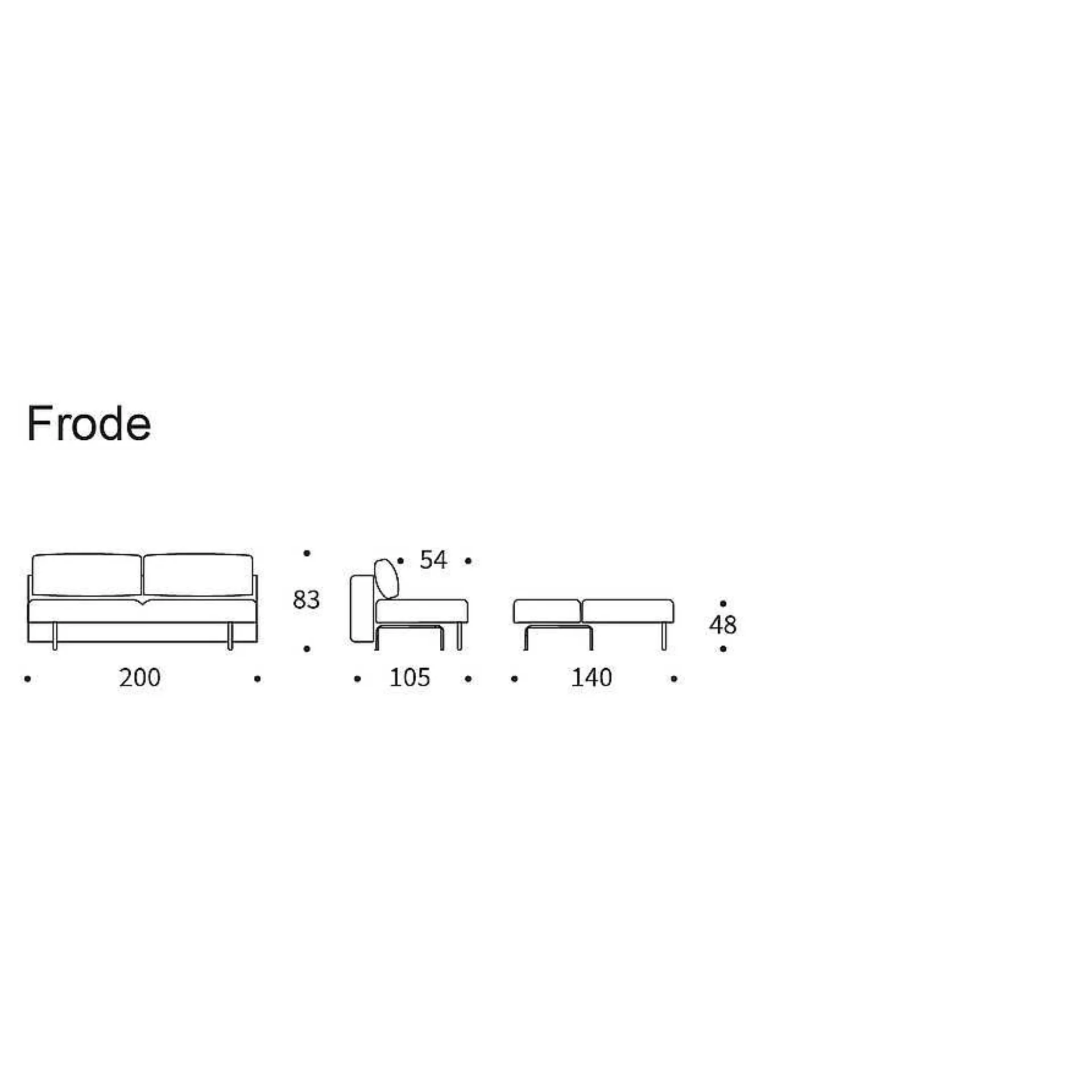 Innovation Living Sofa Beds*Frode Sofa Bed - 565 | 140-200 Cm