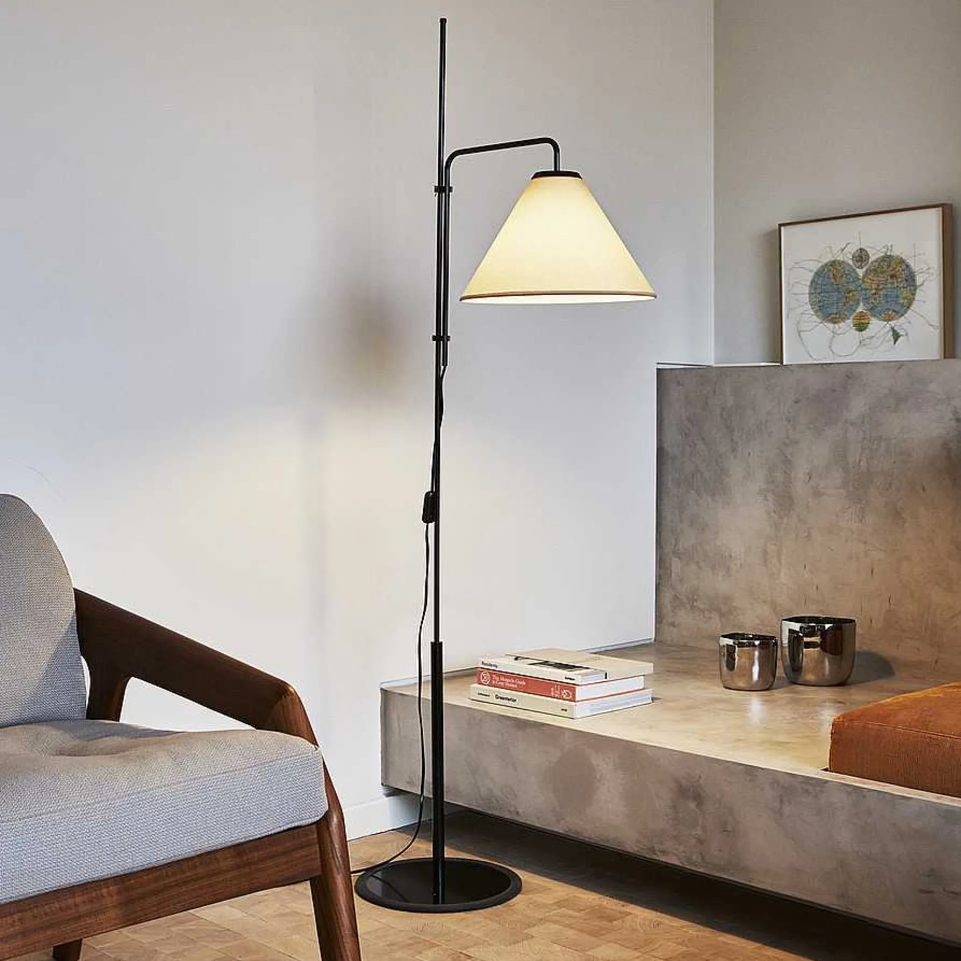 Marset Pendant Lights*Funiculi Fabric | Floor Lamp | White