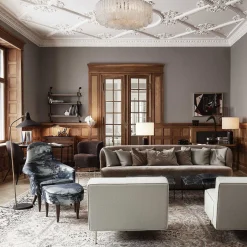 GUBI Pendant Lights*G-10 Floor Lamp | Black Rough - Brass