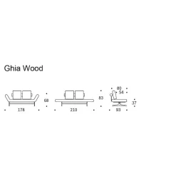 Innovation Living Sofa Beds*Ghia Daybed | 318 - Oak Legs | 80-210 Cm