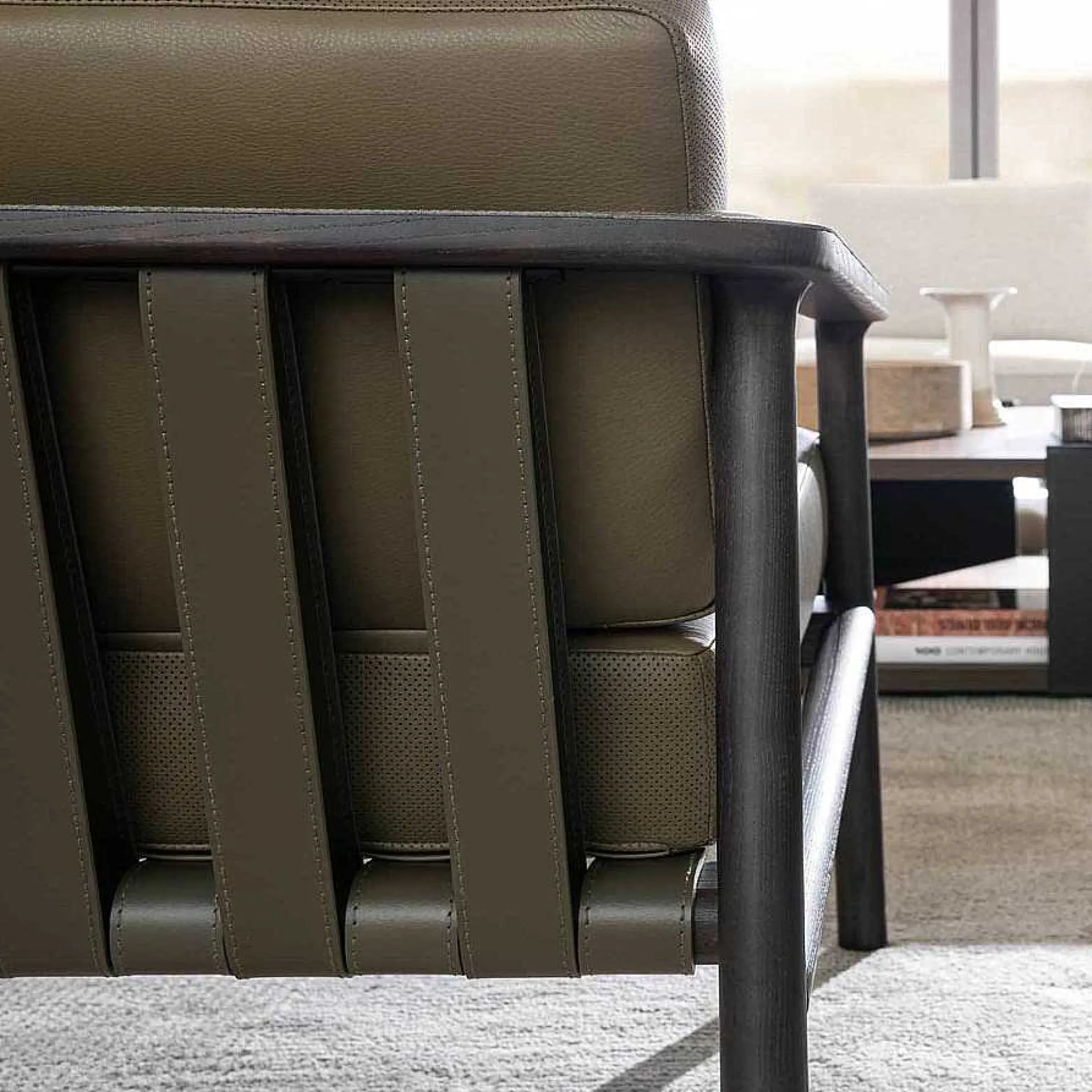 Molteni Single Armchairs*Gillis | Armchair | Leather/Eucalyptus - Ex Display