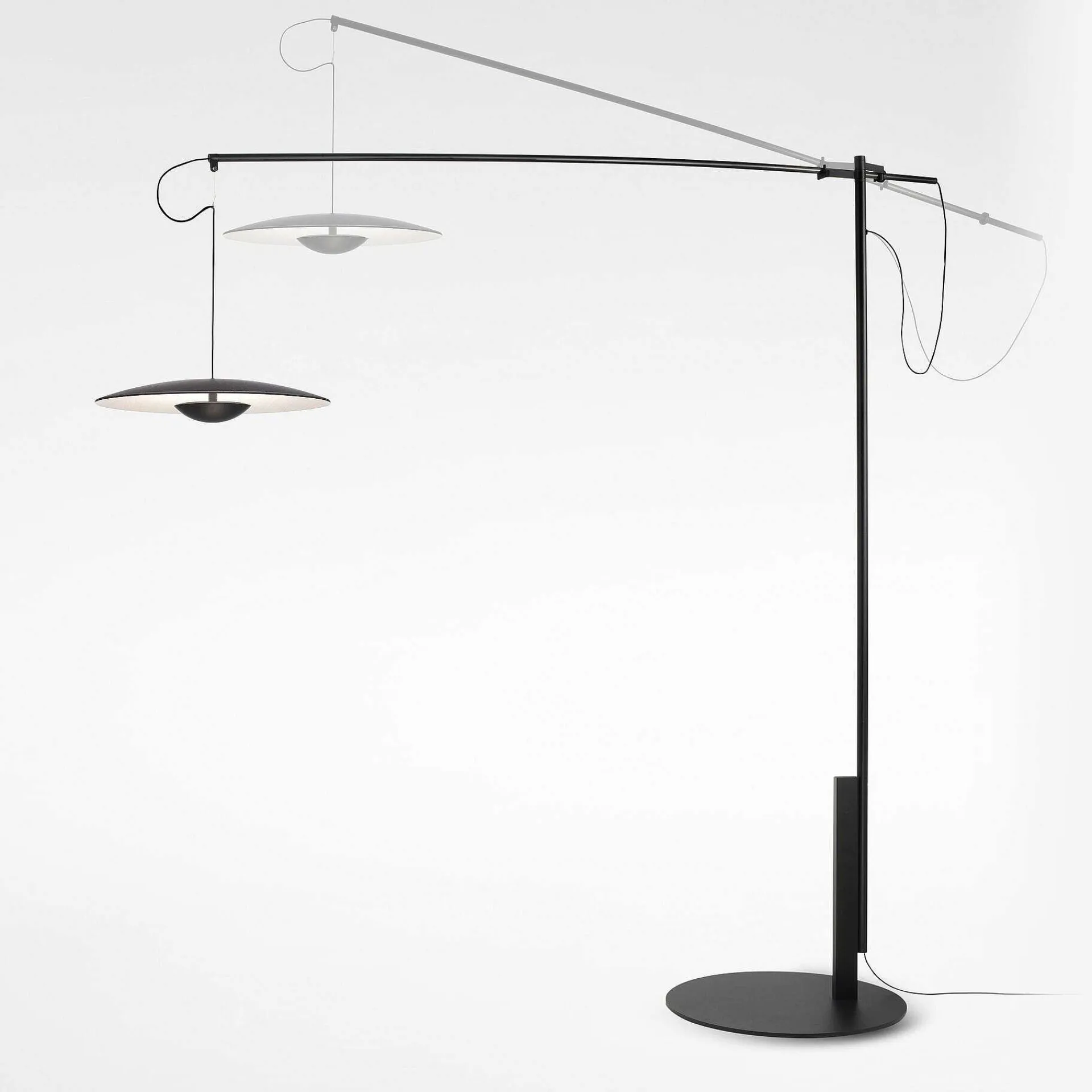 Marset Pendant Lights*Ginger Xl 42 | Floor Lamp | Wenge-White