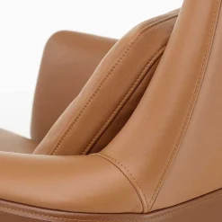 Vitra Single Armchairs*Grand Relax & Ottoman | Cognac Leather - Aluminum Base