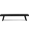 Porro Benches*Groove | Bench - Black Stained Solid Hemlock