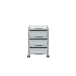 USM Decoration*Haller | Storage Cabinet With Wheels 41X52 - Matt Silver