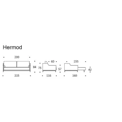 Innovation Living Sofa Beds*Hermod Sofa Bed | 565 - Black Wood Legs | 160-200 Cm