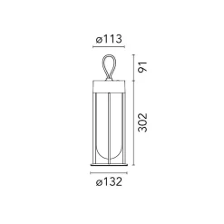 Flos Outdoor Table Lights*In Vitro Unplugged | Outdoor Table Lamp | Forest Green