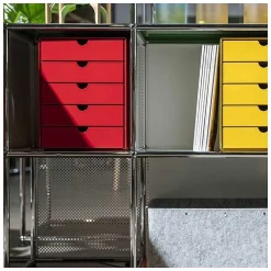 USM Stationery And Accessories*Inos | Container With Drawers C4 | Red