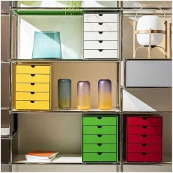 USM Stationery And Accessories*Inos | Container With Drawers C4 | Red