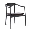 Brdr. Krüger Chairs*Jari Dining Chair | Black Painted Ash - Brown Leather